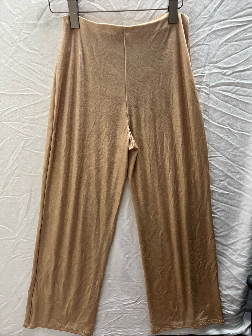 Zara Wide Leg Pants in Gold/Camel